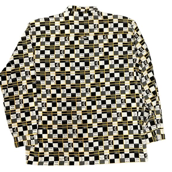 PELLE PELLE by Marc Buchanan XLarge Checkerboard 90s Rave Shirt Vintage 80s 90s - Picture 5 of 13